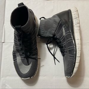 Nike Free Flyknit Mercurial Black Grey Silver 9